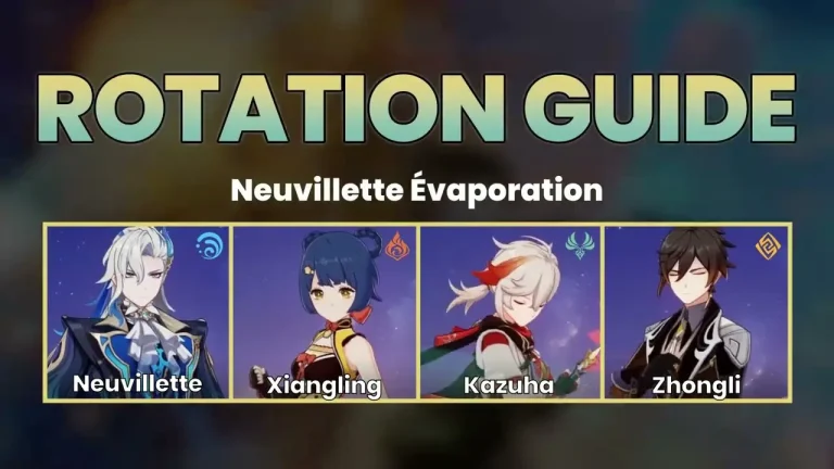 Neuvillette, Xiangling, Kazuha, Zhongli