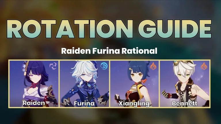 Raiden, Furina, Xiangling, Bennett