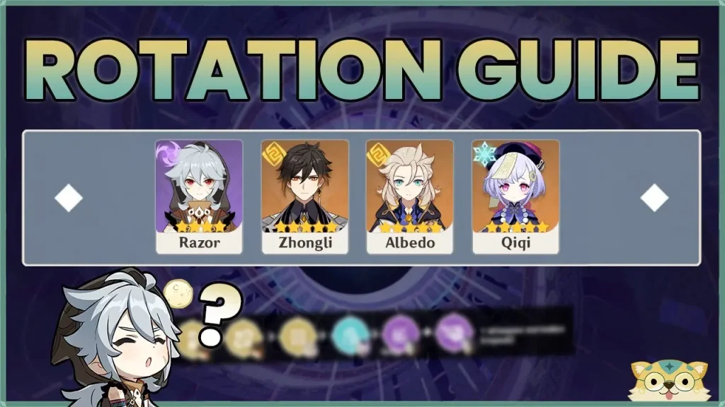 Razor, Zhongli, Albedo, Qiqi