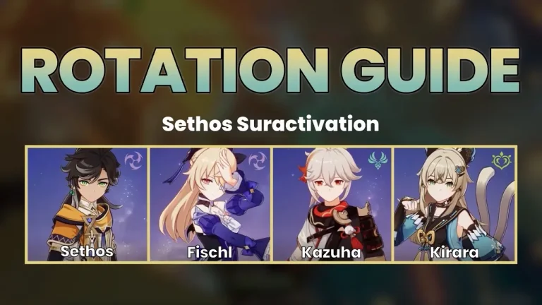 Sethos Suractivation (Sethos, Fischl, Kazuha, Kirara)