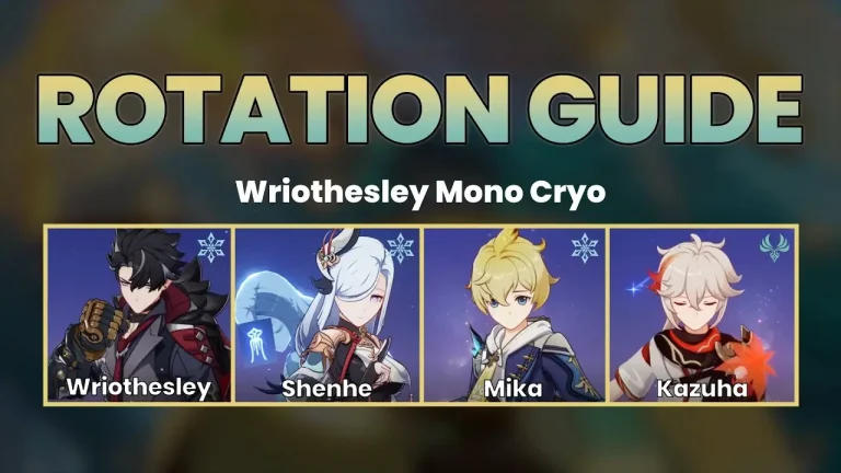 Wriothesley, Shenhe, Mika, Kazuha