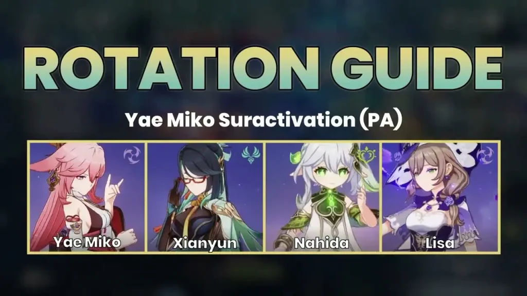 Yae Miko, Xianyun, Nahida, Lisa