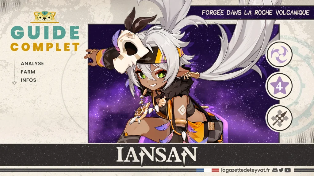 Iansan Genshin Impact, guide complet, farm, build, synergies, rotations