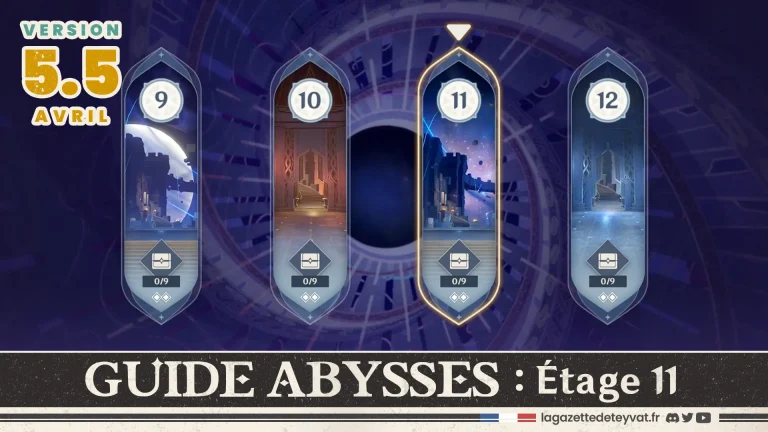 Profondeurs spiralées, Abysses 5.5, étage 11 Genshin Impact