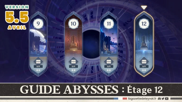 Profondeurs spiralées, Abysses 5.5, étage 12 Genshin Impact