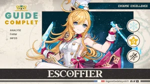 Escoffier Genshin Impact, guide complet, farm, build, synergies, rotations