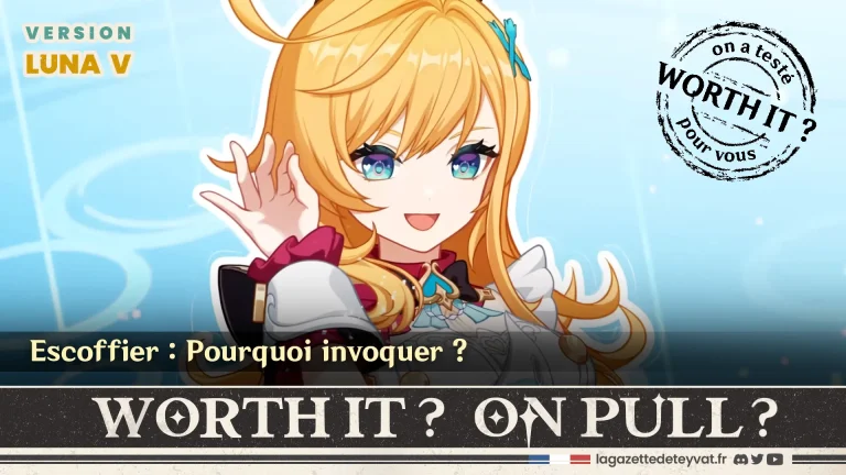 Escoffier Genshin Impact, analyse du personnage à invoquer, lore, gameplay et design