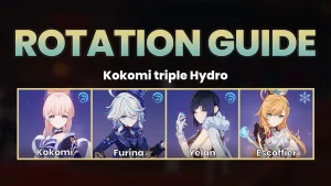 Miniature Rotation Kokomi triple Hydro Furina Yelan Escoffier