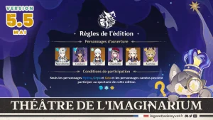 Théâtre de l'imaginarium 5.5 Guide des 10 actes, Genshin Impact