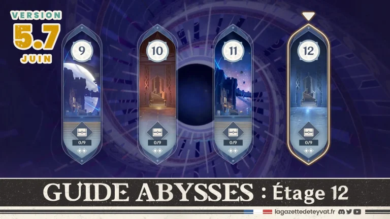 Profondeurs spiralées, Abysses 5.7, étage 12 Genshin Impact