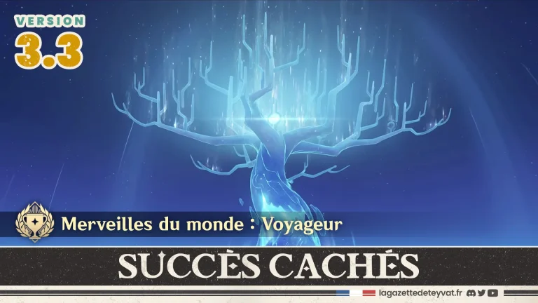 3.3 Succès cachés Voyageur, Genshin Impact