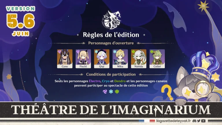 Théâtre de l'imaginarium 5.6 Guide des 10 actes, Genshin Impact