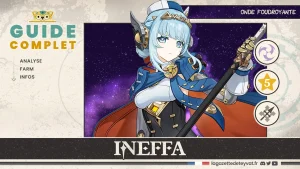 Ineffa Genshin Impact, guide complet, farm, build, synergies, rotations