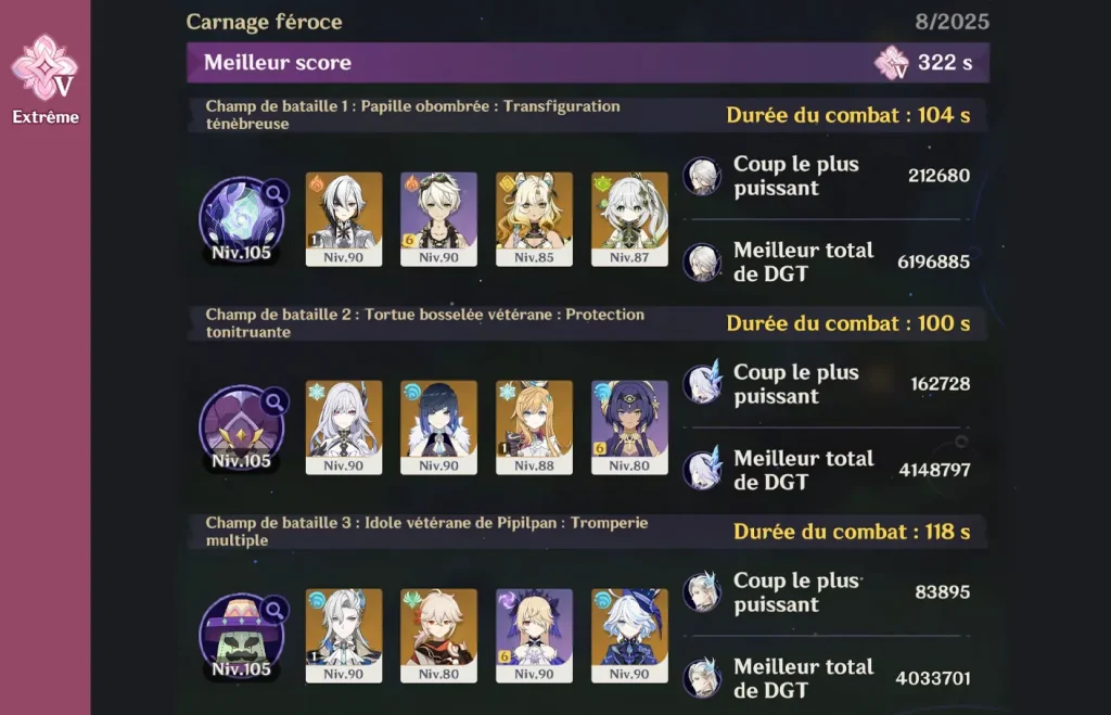 Carnage chtonien Extrême - teams Kami