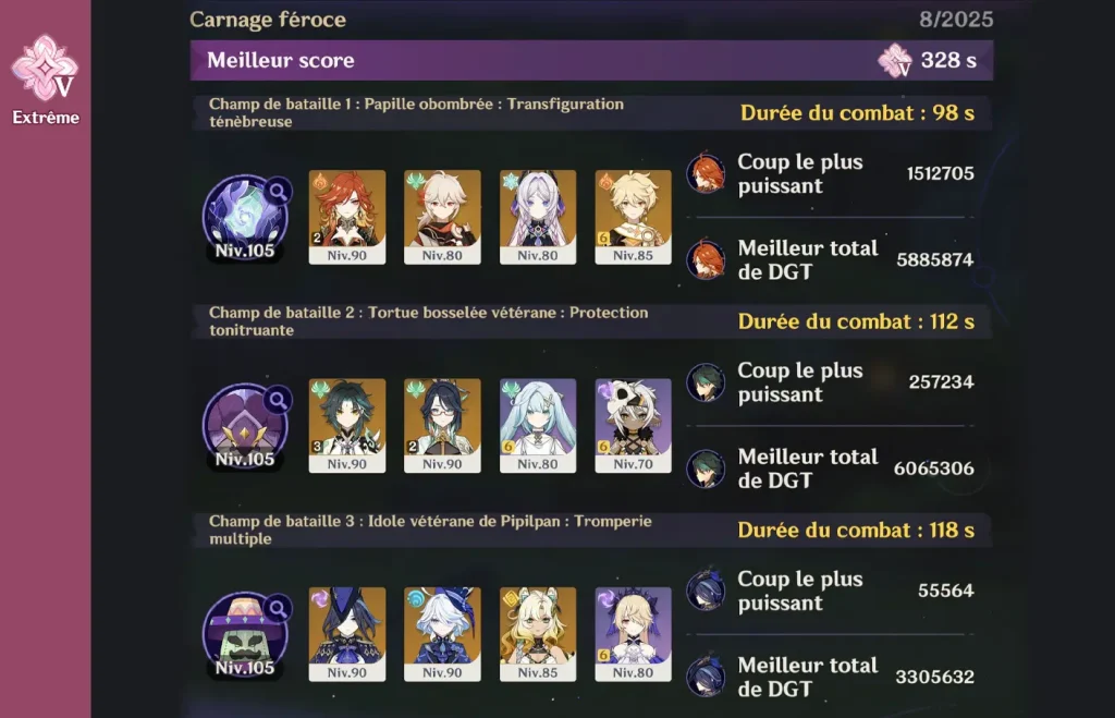Carnage chtonien Extrême - teams Kami