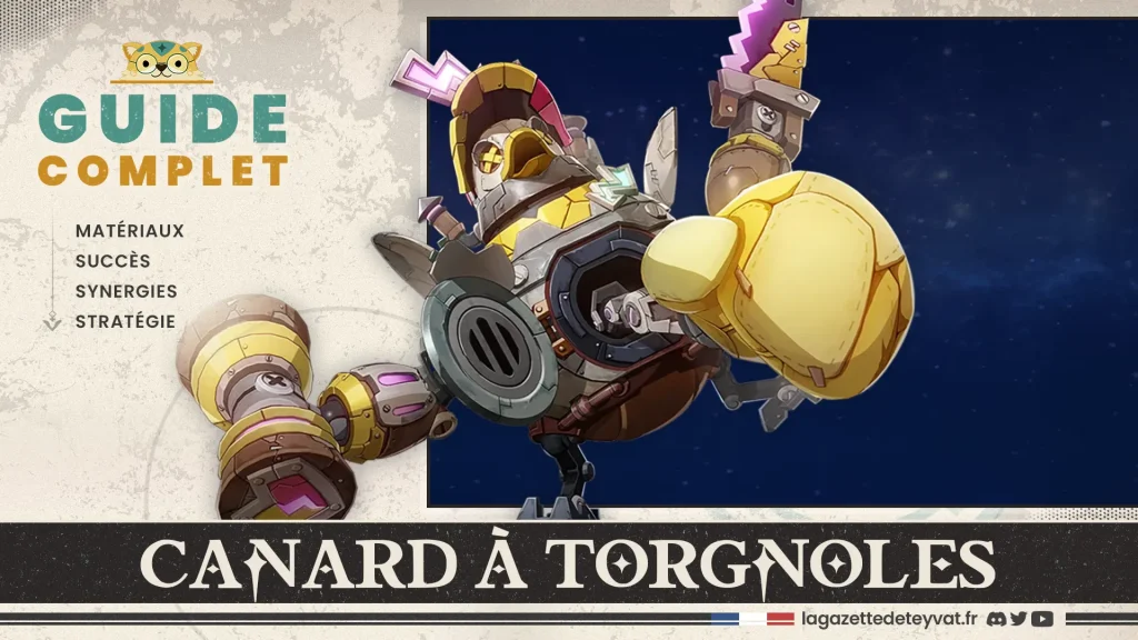 Canard à torgnoles Genshin Impact, guide complet, matériaux, succès, synergies, stratégie