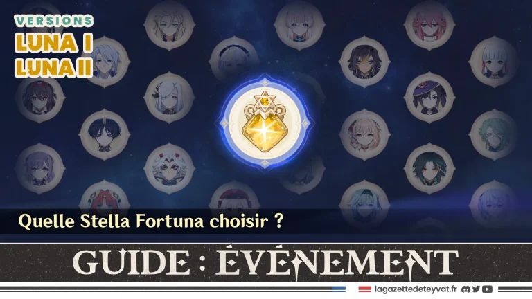Forger son caractère et son chemin Genshin Impact Luna I Luna II