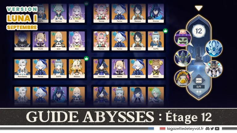 Profondeurs spiralées, Abysses Luna I, étage 12 Genshin Impact