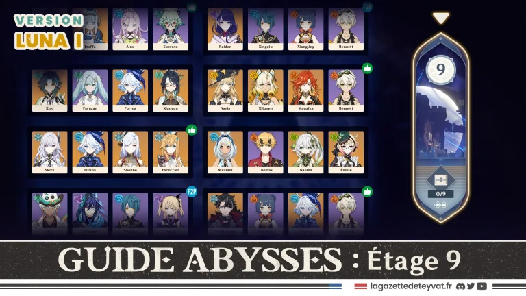 Profondeurs spiralées, Abysses Luna I, étage 9 Genshin Impact