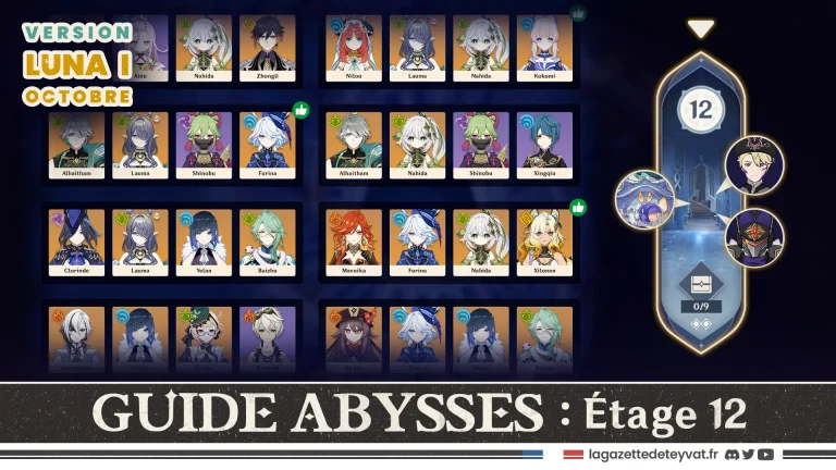 Profondeurs spiralées, Abysses Luna I, étage 12 Genshin Impact