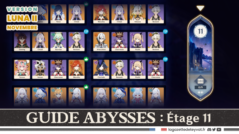 Profondeurs spiralées, Abysses Luna I, étage 11 Genshin Impact