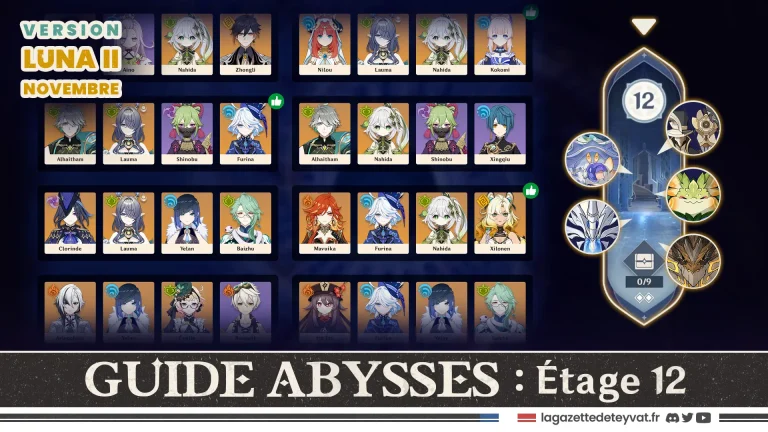 Profondeurs spiralées, Abysses Luna I, étage 12 Genshin Impact