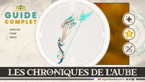 Les chroniques de l'aube, Genshin Impact, guide complet, farm, personnages conseillés