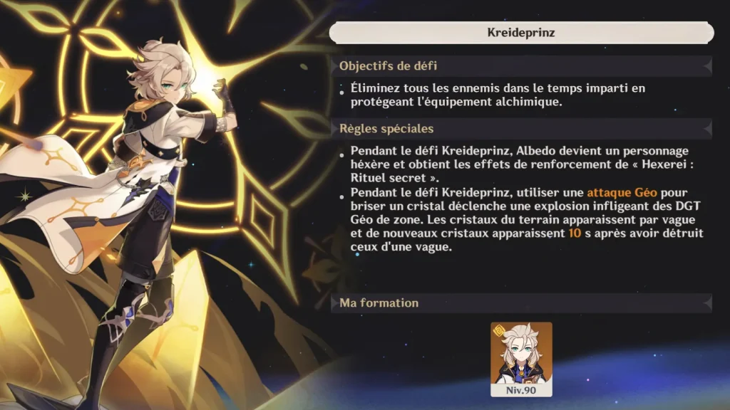 Défi d'Albedo, Écho peinturé, Genshin Impact