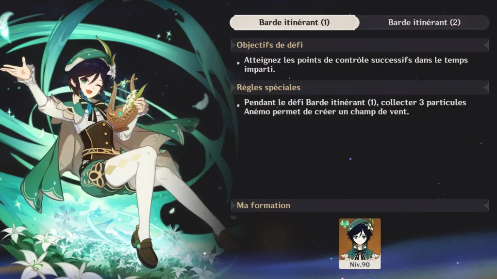 Défi de Venti, Écho peinturé, Genshin Impact