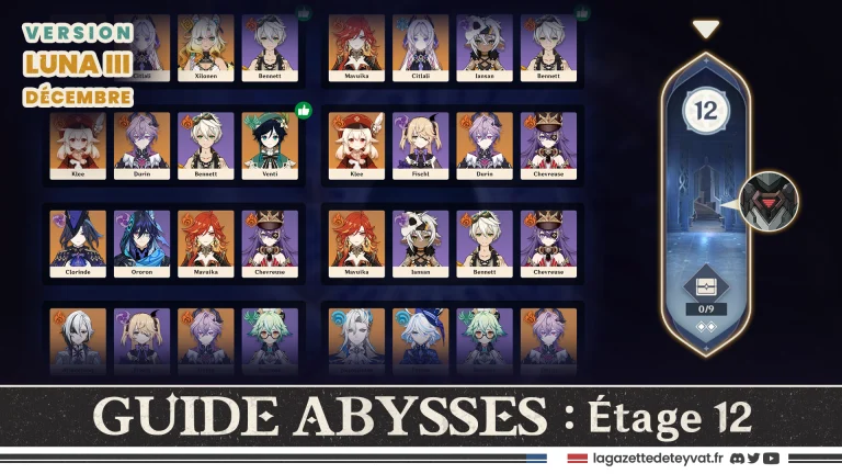 Profondeurs spiralées, Abysses Luna III, étage 12 Genshin Impact