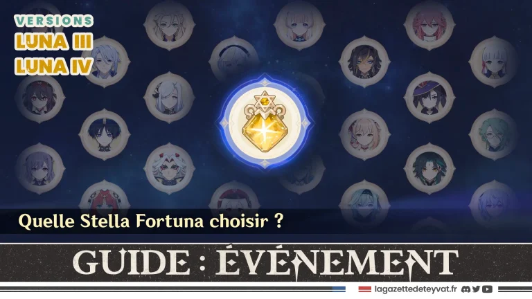 Forger son caractère et son chemin Genshin Impact Luna III Luna IV