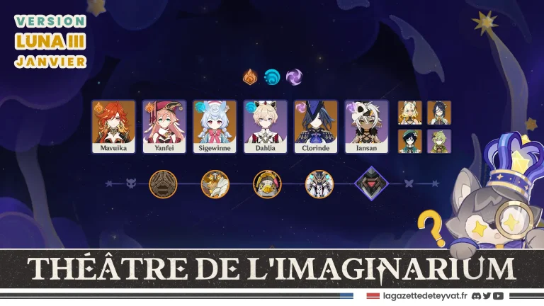 Théâtre de l'imaginarium Luna III Guide des 10 actes, Genshin Impact