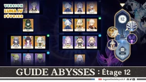 Profondeurs spiralées, Abysses Luna IV, étage 12 Genshin Impact