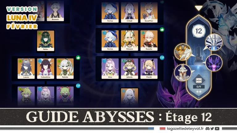 Profondeurs spiralées, Abysses Luna IV, étage 12 Genshin Impact
