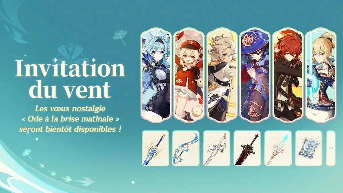 Bannière nostalgie Luna V Genshin Impact