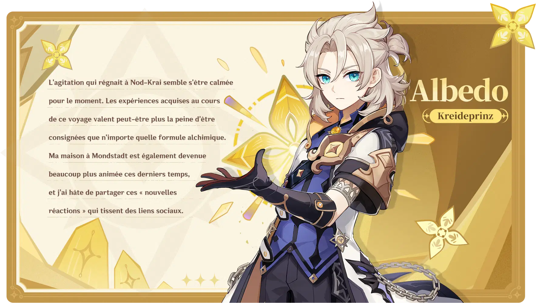Vœux nostalgie Luna V Albedo Genshin Impact
