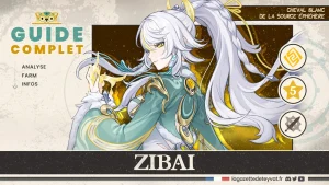Zibai Genshin Impact, guide complet, farm, build, synergies, rotations