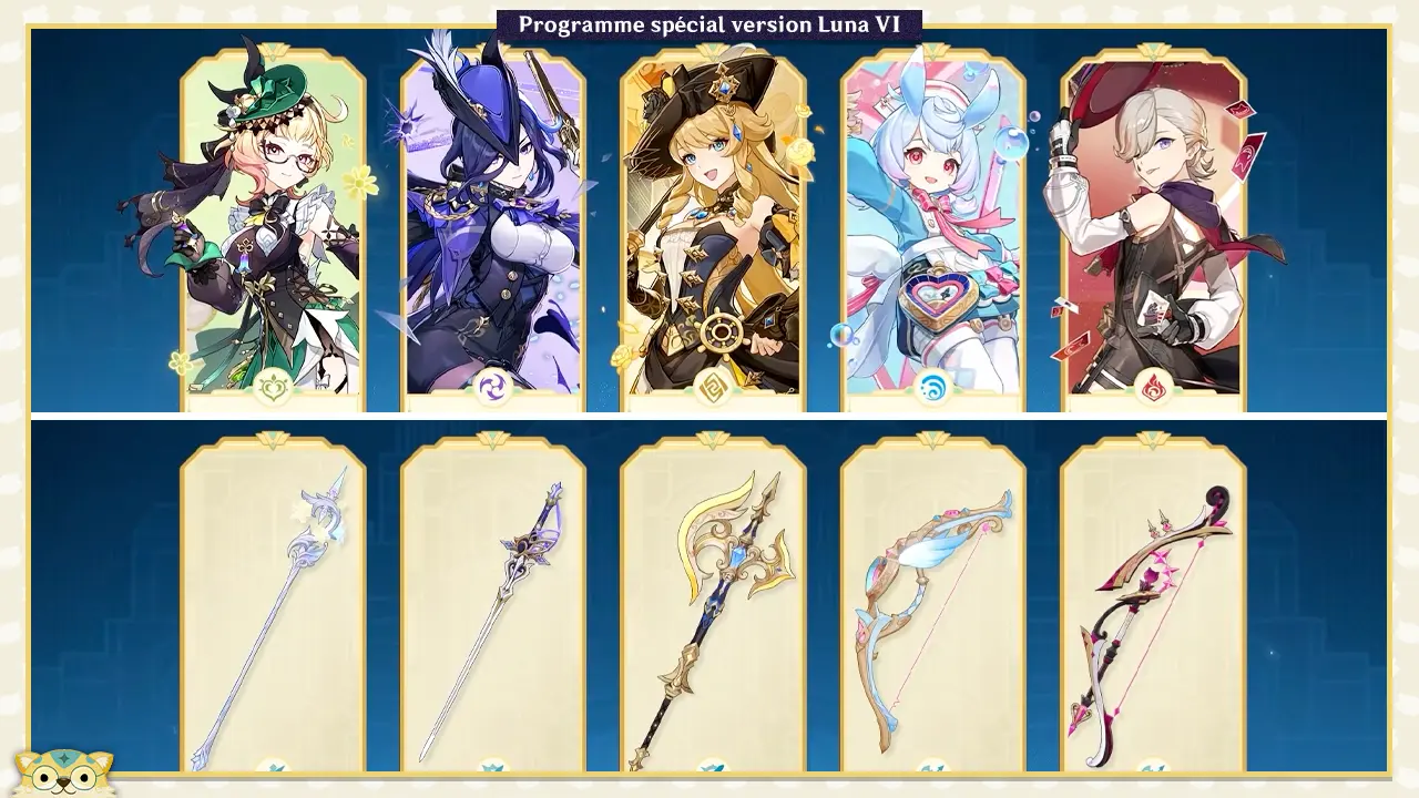 Bannière nostalgique Fontaine Genshin Impact Luna VI