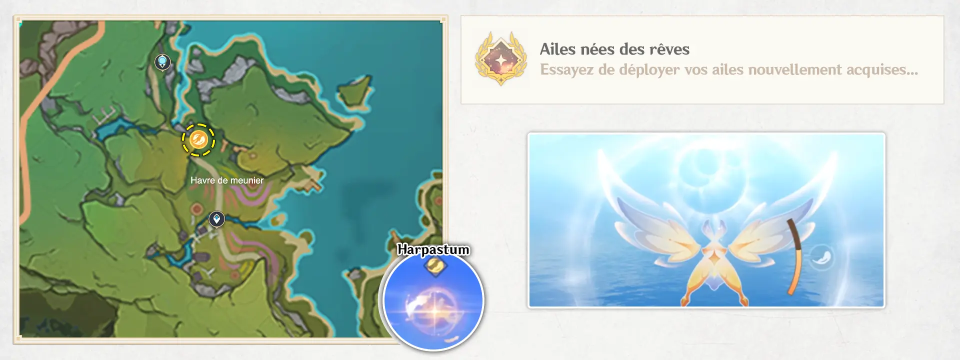 Ailes nées des rêve, succès Genshin Impact