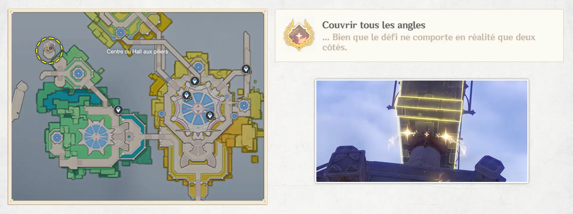 Couvrir tous les angles, succès Genshin Impact