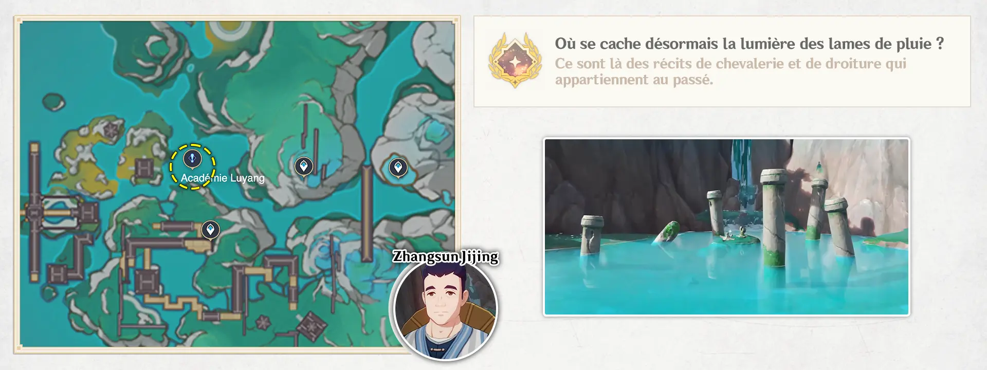Où se cache désormais la lumière des lames de pluie ?, succès Genshin Impact