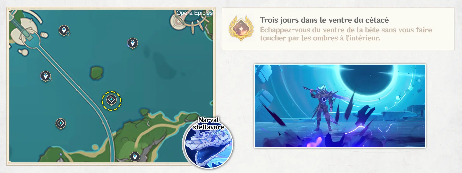 Narval stellavore - Trois jours dans le ventre du cétacé, succès Genshin Impact