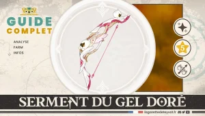 Serment du gel doré, Genshin Impact, guide complet, farm, personnages conseillés