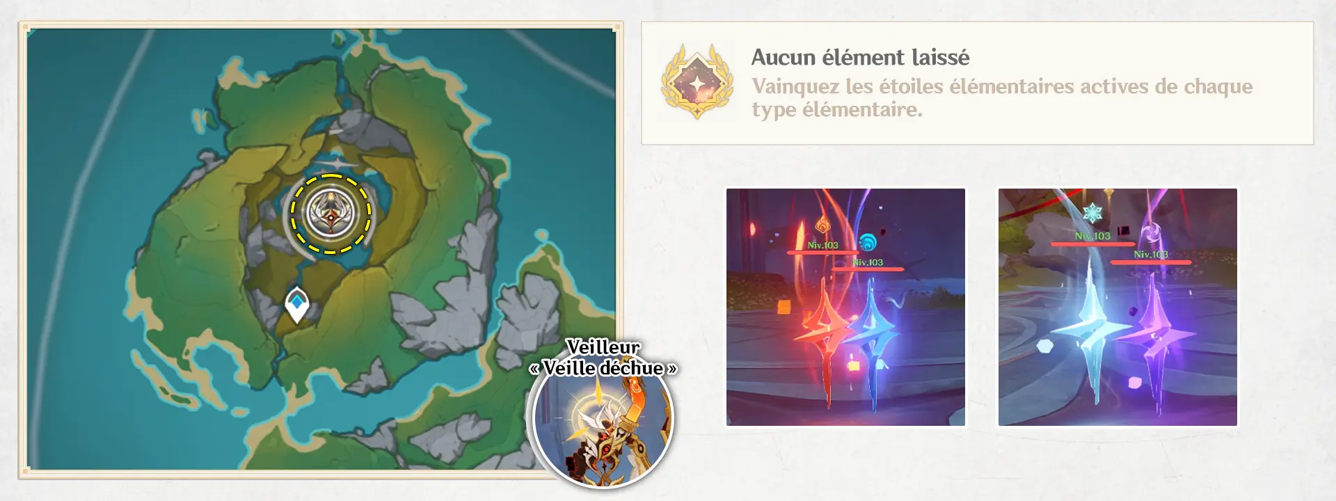 Aucun élément laissé, succès Genshin Impact