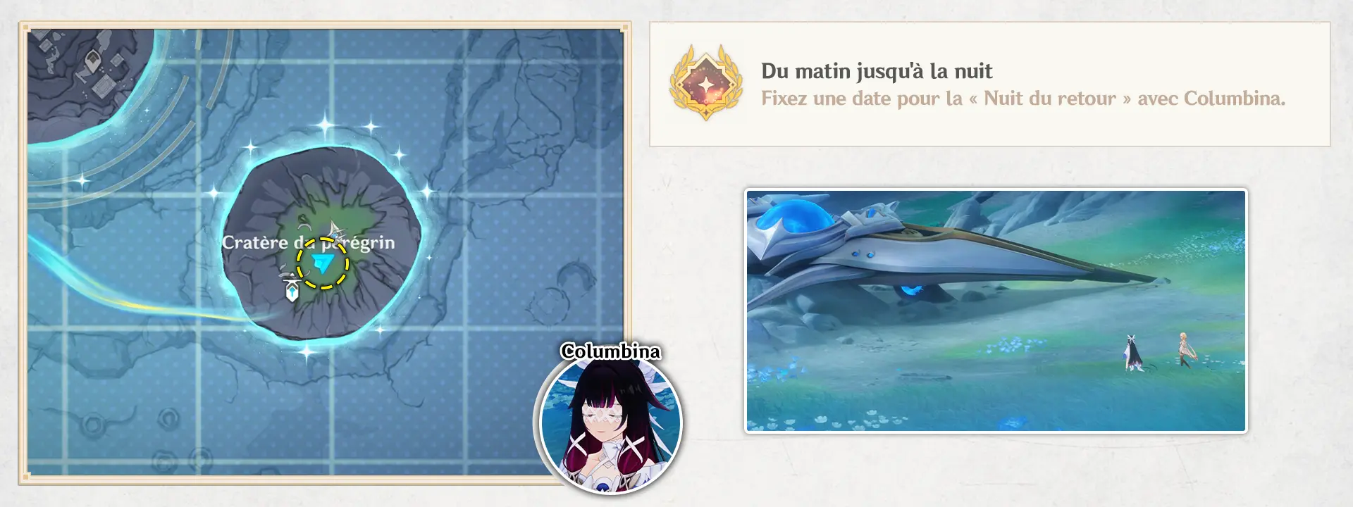 Du matin jusqu'à la nuit, succès Genshin Impact