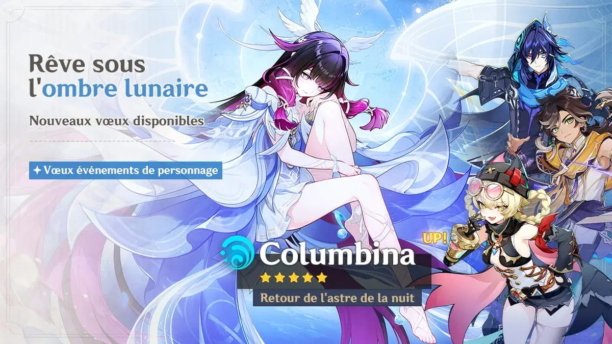 Bannière Luna VIII Columbina Genshin Impact