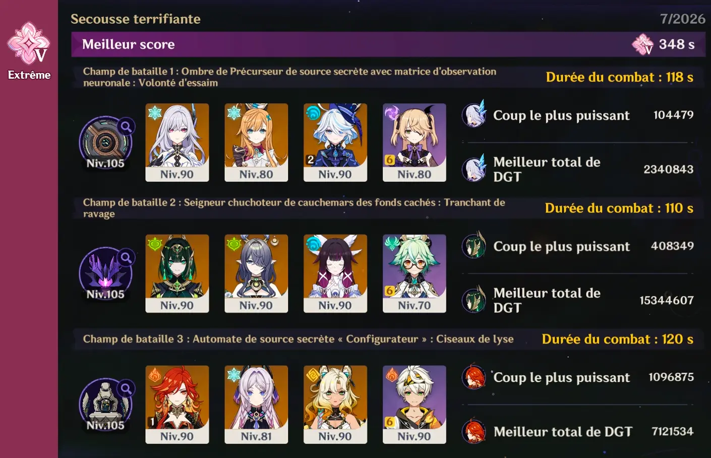 Carnage chtonien V - Luna VIII - teams Arcaniyx